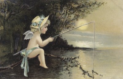 Engelchen beim Angeln von European School