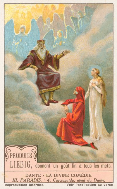 Dante, Die Göttliche Komödie, Liebig-Karte, frühes 20. Jahrhundert von European School