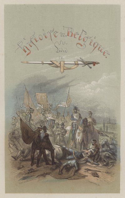 Tod von Philip van Artevelde, Anführer eines flämischen Bürgeraufstands gegen Graf Ludwig II. von Flandern, in der Schlacht von Roosebeke von European School