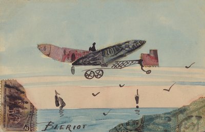 Darstellung eines Eindeckers, entworfen vom französischen Flieger Louis Bleriot, dem ersten Mann, der den Ärmelkanal überflog von European School