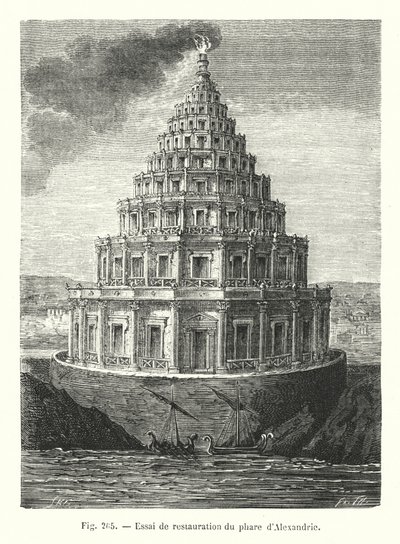Versuch der Restaurierung des Leuchtturms von Alexandria von European School