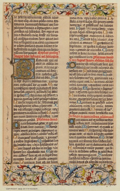 Faksimile aus der Gutenberg-Bibel von European School