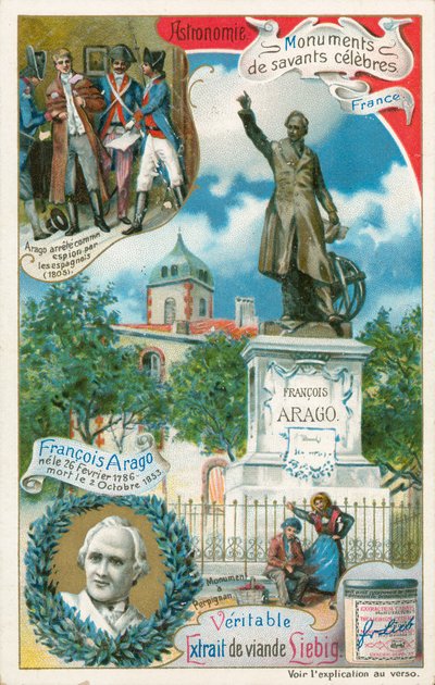 François Arago, Liebig-Karte, frühes 20. Jahrhundert von European School