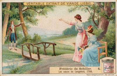 Friedrich Schiller, Liebig-Karte, frühes 20. Jahrhundert von European School