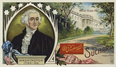 George Washington, erster Präsident der Vereinigten Staaten, und das Weiße Haus, Washington DC von European School