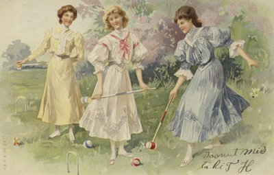 Mädchen spielen Krocket von European School