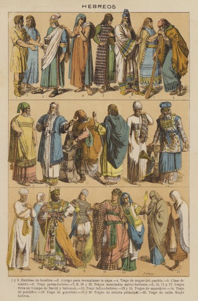 Hebräer (Farblithografie) von European School