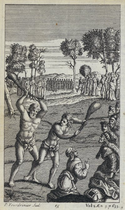 Illustration für John Drydens Übersetzung von Virgils Aeneis (Stich) von European School