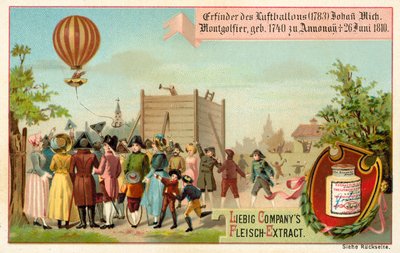 Erfindung des Heißluftballons durch die Gebrüder Montgolfier, Frankreich von European School