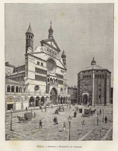 Italien - Dom und Baptisterium von Cremona von European School