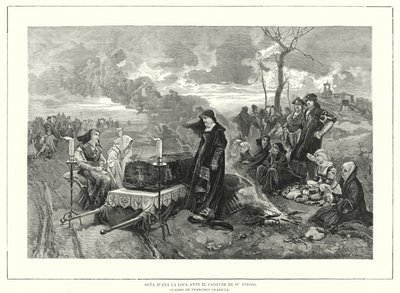 Johanna von Kastilien vor dem Sarg ihres Mannes, Philipp der Schöne, Herzog von Burgund von European School