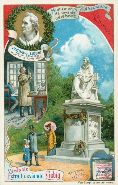 Justus von Liebig, Liebig-Karte, frühes 20. Jahrhundert von European School