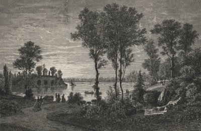 Der Gravelle-See im Bois de Vincennes (Gravur) von European School