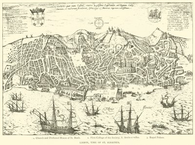 Lissabon, zur Zeit von St. Ignatius (Stich) von European School