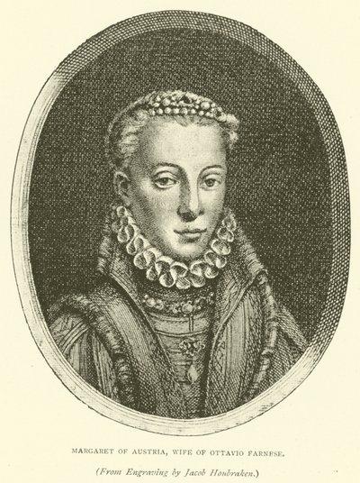 Margarete von Österreich, Ehefrau von Ottavio Farnese (Stich) von European School