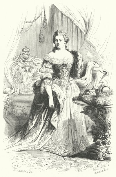 Maria Theresia von Österreich, Heilige Römische Kaiserin (Stich) von European School