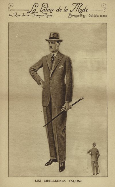 Männermode um 1930er Jahre von European School