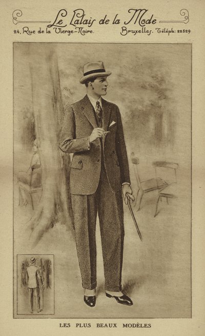 Herrenmode um 1930 von European School