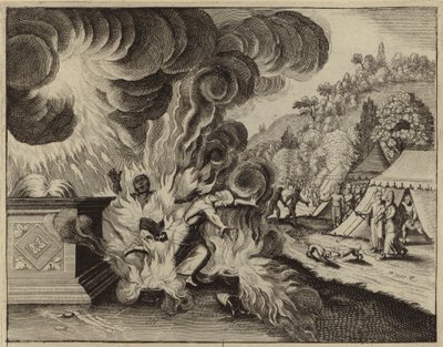 Nadab und Abihu werden vom Feuer verzehrt, weil sie Gottes Gesetz missachteten von European School