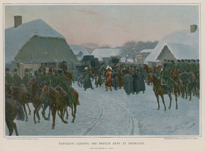 Napoleon verlässt die französische Armee in Smorgoni von European School