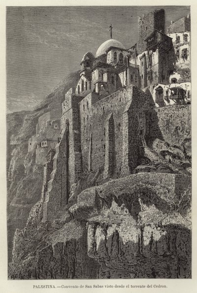 Palästina, Kloster von San Sabas vom Kidron-Tal aus gesehen von European School