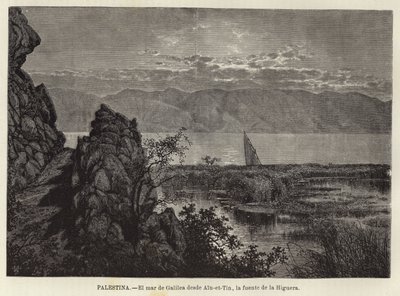 Palästina, Der See Genezareth von Ain-et-Tin, der Feigenquelle, aus gesehen von European School