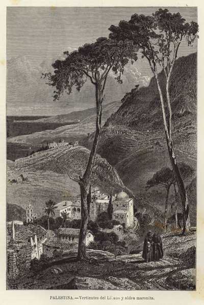Palästina, Hänge des Libanon und maronitisches Dorf von European School
