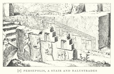 Persepolis, eine Treppe und Balustraden von European School