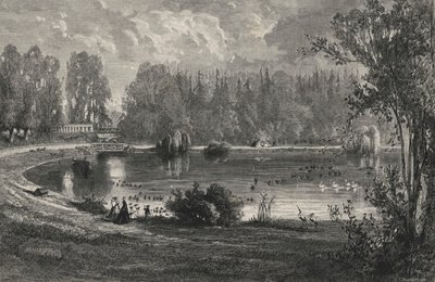 Wasserfläche von Touches, Touraine (Gravur) von European School