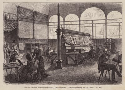 Lesesaal auf der Berliner Gewerbeausstellung von European School