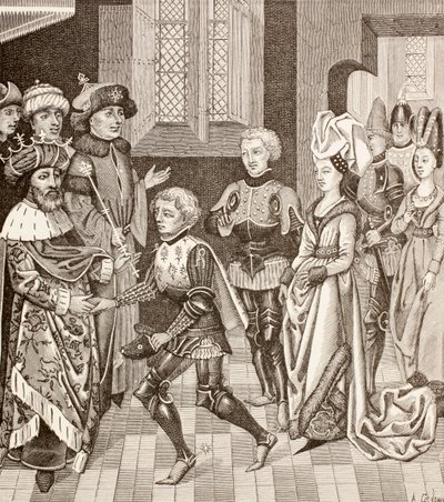 Empfang von Gautier-sans-Avoir durch den König von Ungarn, ca. 1880 von European School