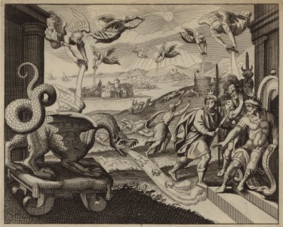 Sieben Engel leeren sieben Schalen mit Gottes Zorn (Gravur) von European School