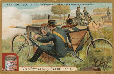 Spezialwaffen, Liebig-Karte, frühes 20. Jahrhundert von European School