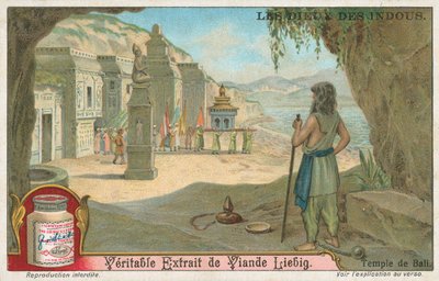 Tempel von Bali, Liebig-Karte, frühes 20. Jahrhundert von European School