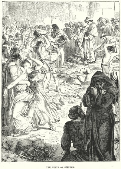 Der Tod von Stephanus (Gravur) von European School