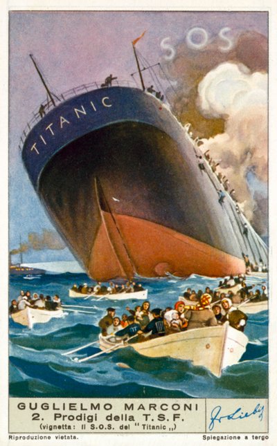 Die Titanic sendet ein SOS-Signal per Funk von European School