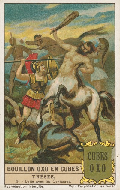 Theseus, Liebig-Karte, frühes 20. Jahrhundert von European School