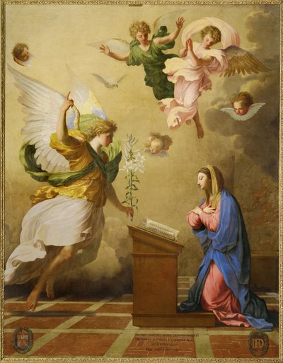 Die Verkündigung von Eustache (studio of) Le Sueur