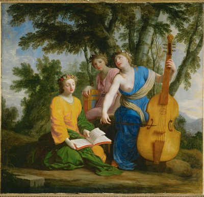 Melpomene, Erato und Polyhymnia von Eustache (studio of) Le Sueur