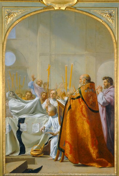 Raymond Diocrès antwortet nach seinem Tod von Eustache (studio of) Le Sueur