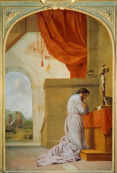 Heiliger Bruno im Gebet von Eustache (studio of) Le Sueur