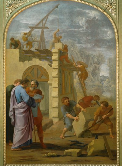 Der heilige Bruno befiehlt den Bau des Klosters von Eustache (studio of) Le Sueur