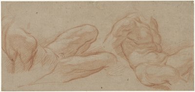 Zwei Studien eines liegenden, nackten Mannes von Eustache Lesueur