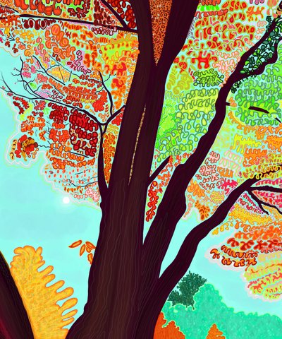 Letzter Herbstbaum, 2018 von Evan Sklar