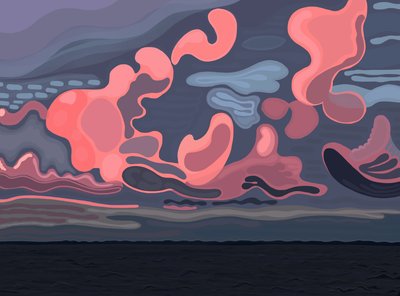 Ozean und Wolken von Evan Sklar