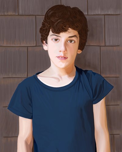 Porträt eines Jungen, Brooklyn von Evan Sklar