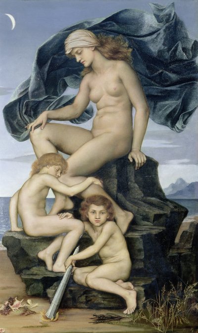 Schlaf und Tod, die Kinder der Nacht, 1883 von Evelyn De Morgan