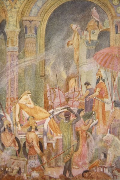 Eroberung von Sarrapanu durch Tiglath-Pileser II, Illustration aus 