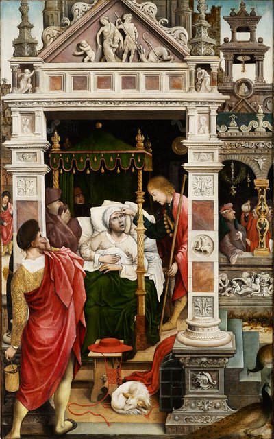 Szene aus dem Leben des Heiligen Rochus, 1517 von Everaert Orley