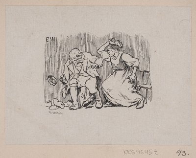 Illustration zu "Askeladden som fik prinsessen til at løgste sig" von F. Hendriksen